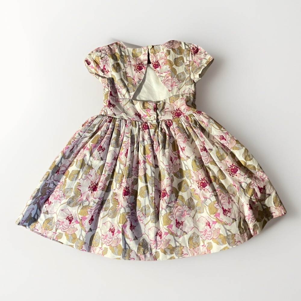 Janie and Jack Floral Kids Dress - Pink and Green - Picture 3 of 6
